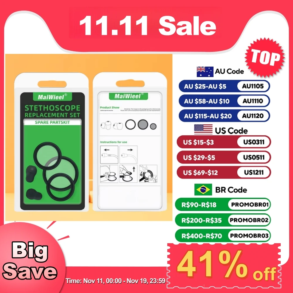 مجموعة قطع غيار سماعة الطبيب 3M Littmann المتوافقة مع أجهزة أمراض القلب الكلاسيكية III IV باللون الأسود، وأغطية الأذن، وأغطية الأطفال البالغين #1