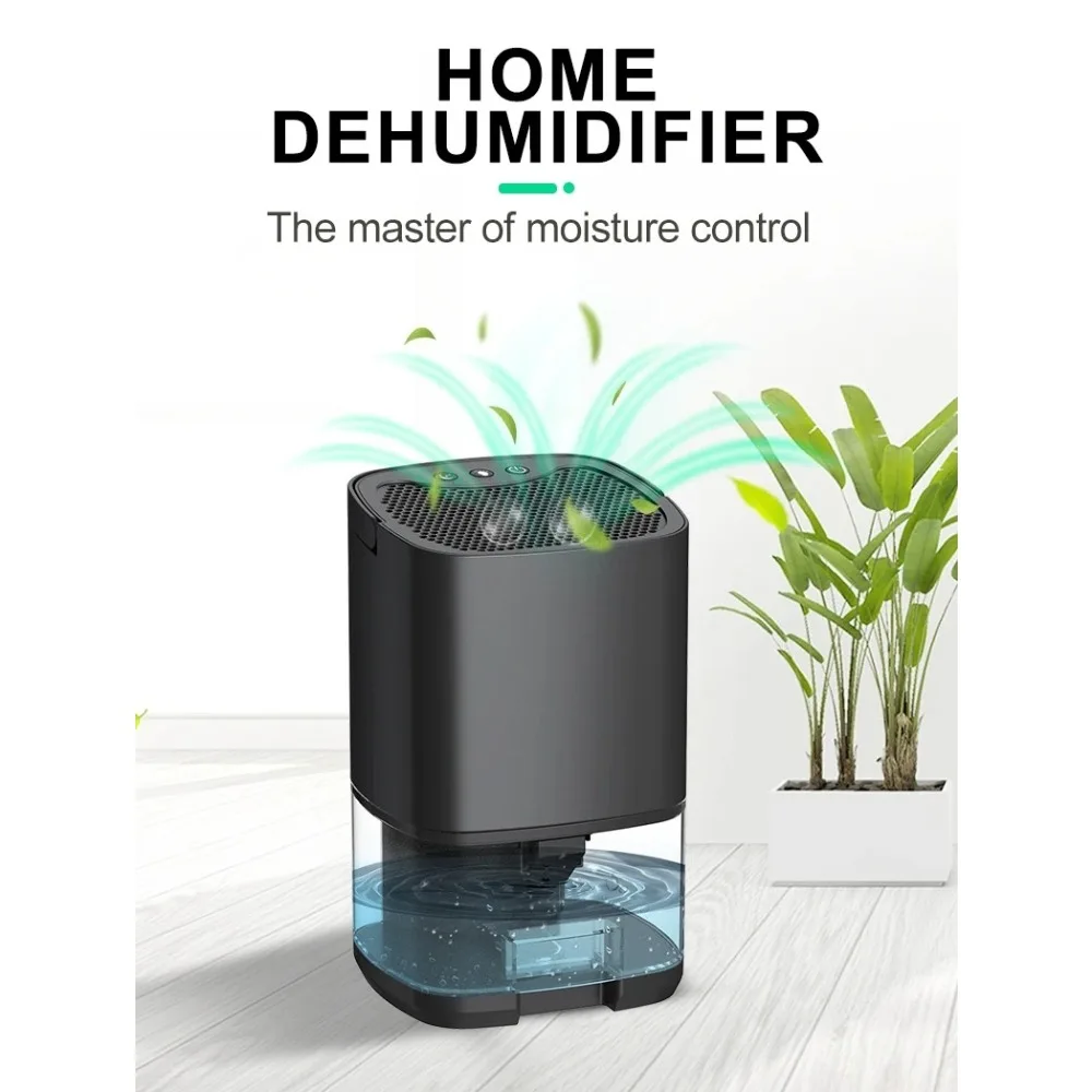Deshumidificador y purificador de aire portátil inteligente: mini diseño silencioso, desodorante/control de humedad para el hogar/oficina