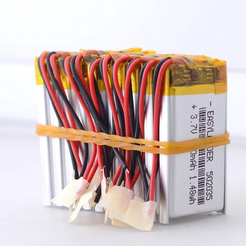 502035 3.7 فولت 400 مللي أمبير بطارية ليثيوم ليبو ليثيوم أيون بوليمر قابلة للشحن JST2.54 2P JST2.0 2P