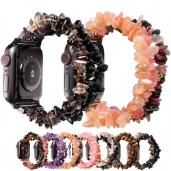 Jewelry Strap For Apple Watch 11 10 42/46mm Handmade crystal Rough Stone bracelet Band iWatch 9 8 7 6 5 4 SE 45mm 41mm 44mm 40mm