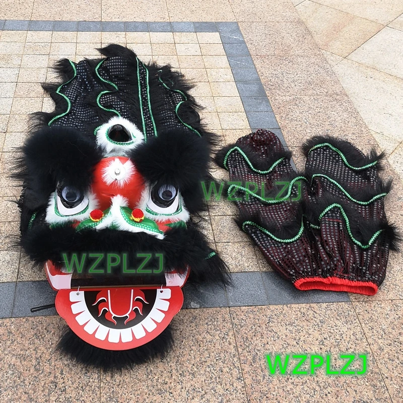 Sale 14 inch Classic Lion Dance Costume with Pants  5-9 Age  Child Props Stage Halloween Performance Party Carnival Festival
