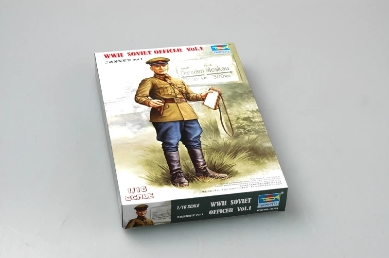 Trumpeter 00703 1/16 Scale Soviet Officer VOL 1 Soldier Miniature Figure Handcraft Plastic Assembly Building Model Kit