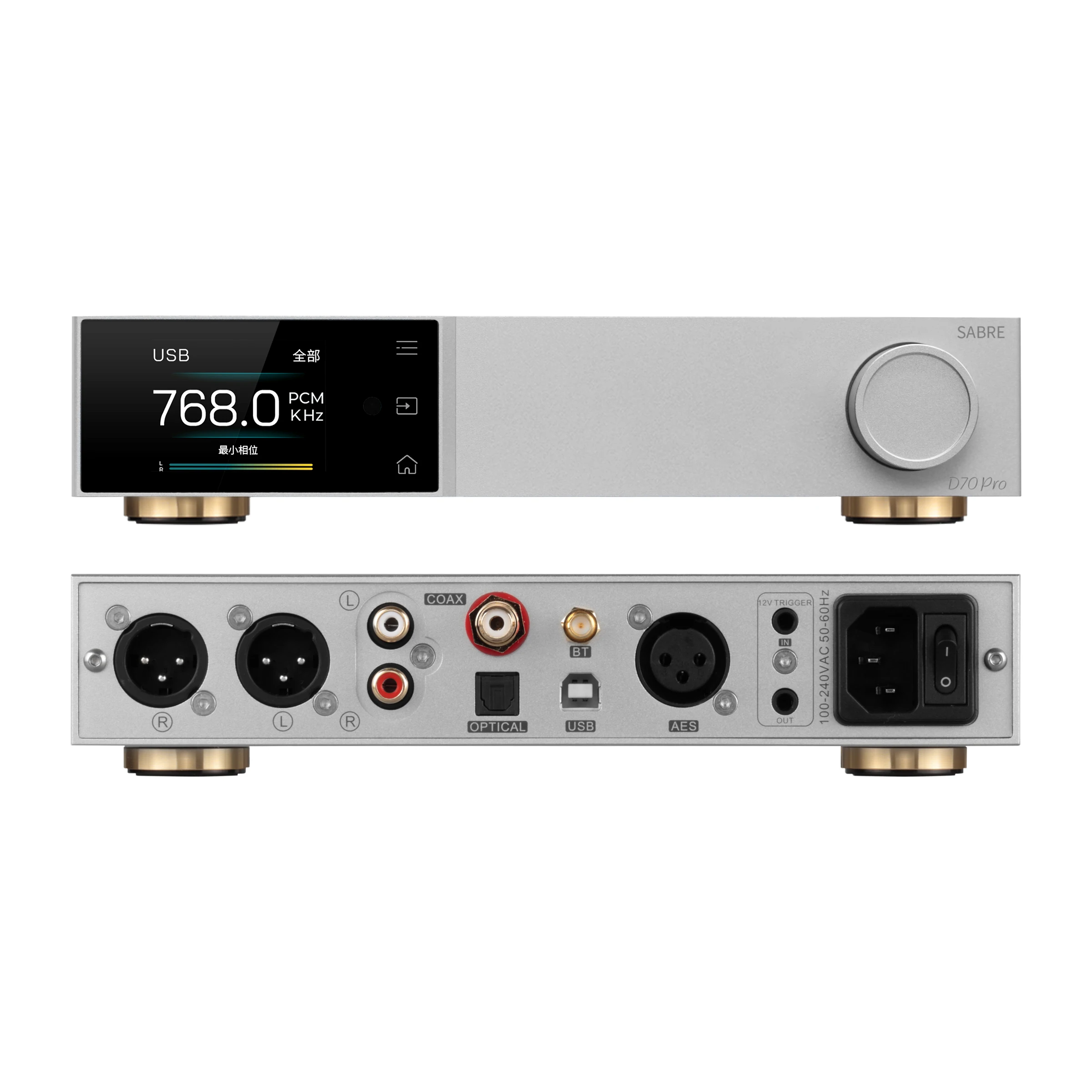 TOPPING D70 PRO SABRE DAC ES9039SPRO XU316 Bluetooth 5.1 LDAC Aptx-Adaptive HiFi Decoder with Remote Control