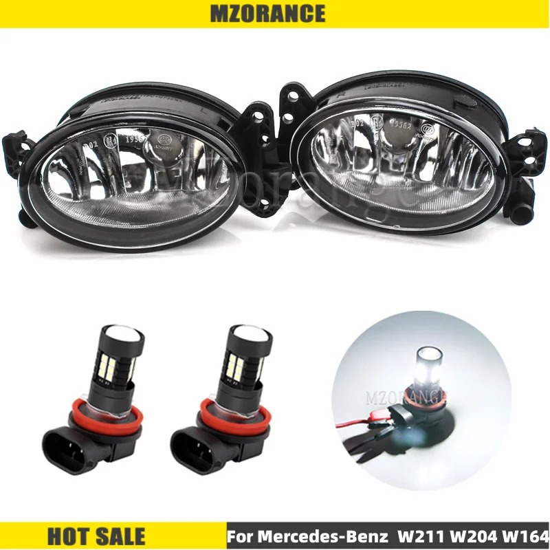 Luces antiniebla LED para mercedes-benz W211 W204 W164 2002 2003 2004 2005 2006 2007 2008 2009 parachoques delantero A 1698201556   A 1698201656