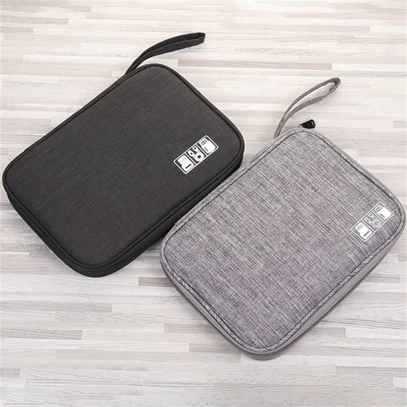 Portable Travel Cable Bag Waterproof USB Storage Bag Phone Cable Organizer Earphone Carrying Case Pouch Cable Protector