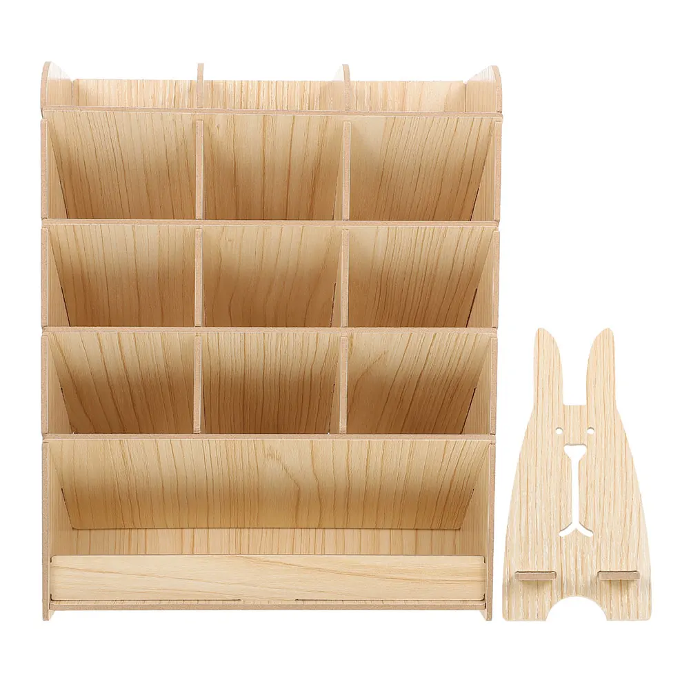 

Wooden Pen Holder Office Supplies Caddy Beige Marker Storage Desk Organizer Gel Case Pencil Box Colored Pencil Organizer