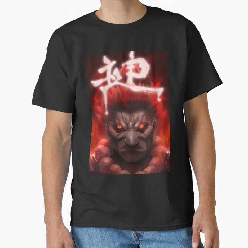 

Akuma Master of the Dark Haddo 0716 Retro Combat Street fighter Gift t shirt Arcade game Graphic Tee Y2K Clothes Large size Tops