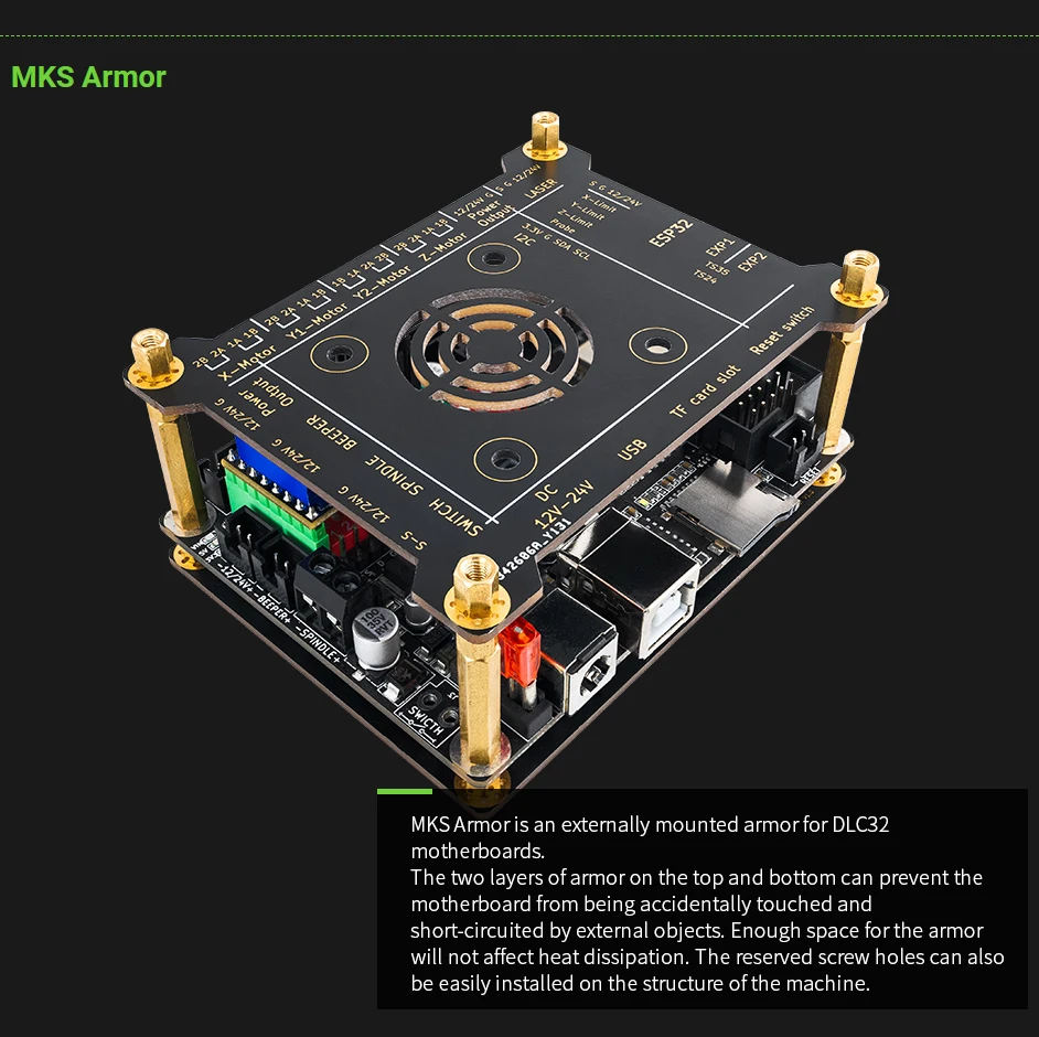 Makerbase MKS DLC32 Grbl-Controller funktioniert für Laser und CNC mit ESP32 WIFI und TS35/24 Touchscreen für Lasergravurmaschine – Detail 13