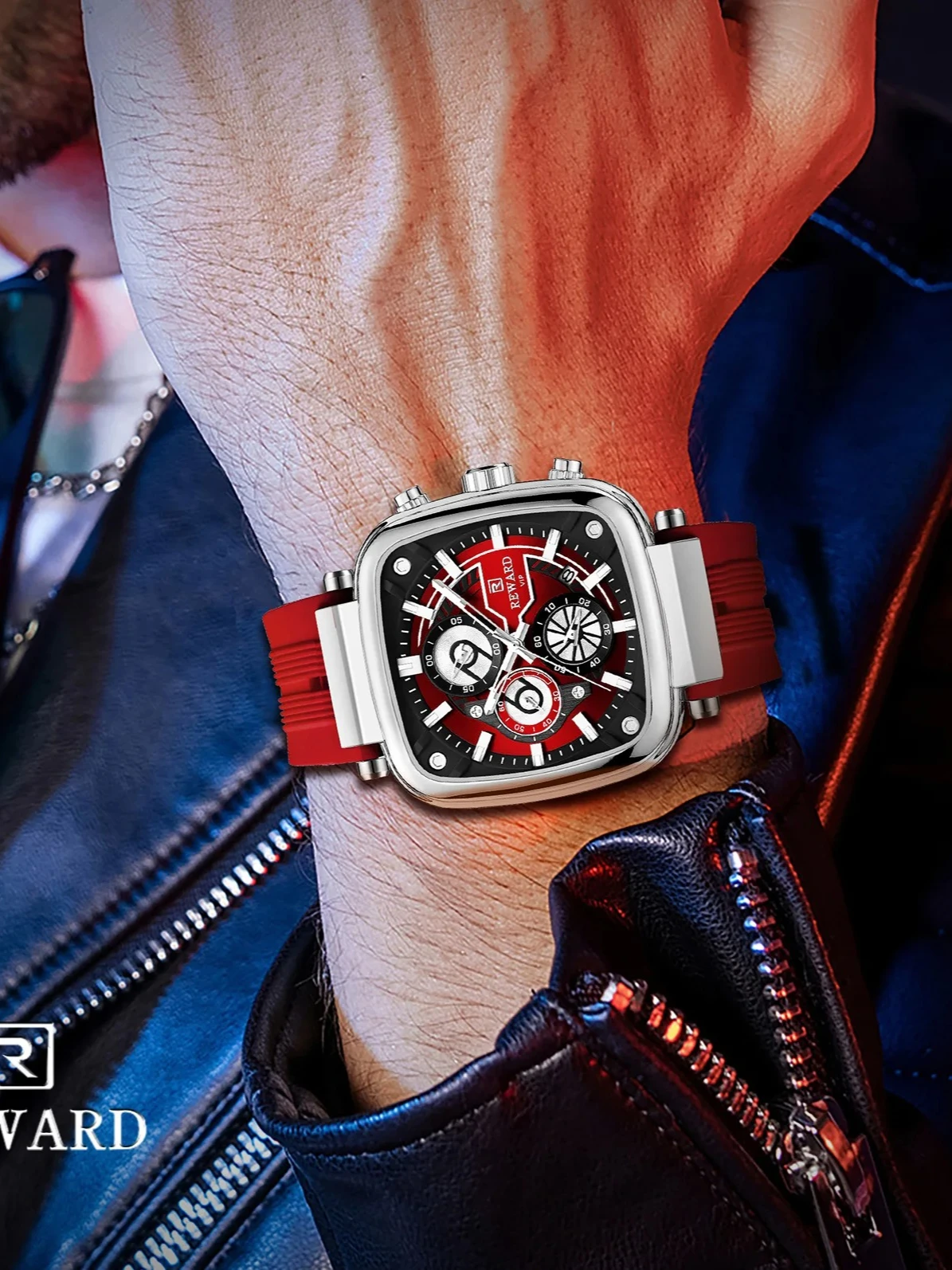 مكافأة 831509 الترفيه الرياضة كوارتز ساعة رجالي متعددة الوظائف كرونوغراف تاريخ تلقائي ساعات الموضة للرجل Reloj Hombre