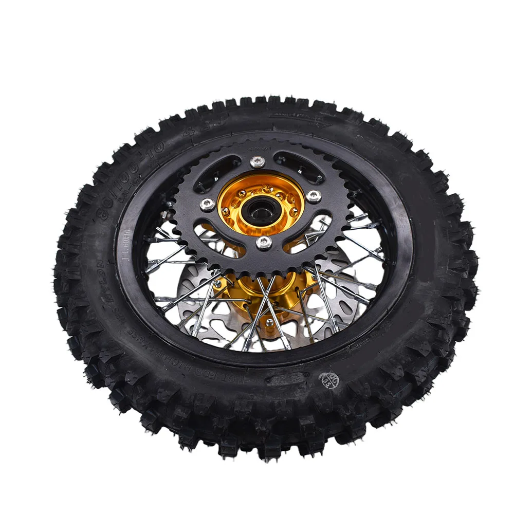 

1.60-10 rear 80/100-10 wheels 1.60-12 front rim with 60/100-12 off-road tires