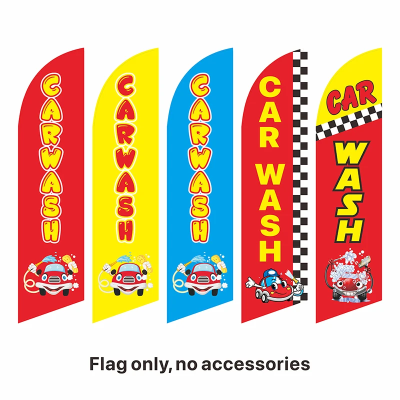 Funtalk Car Wash Beach Feather Flag Without Flagpole Single Double Sided Custom Printing Banner Outdoor Advertising Decoration