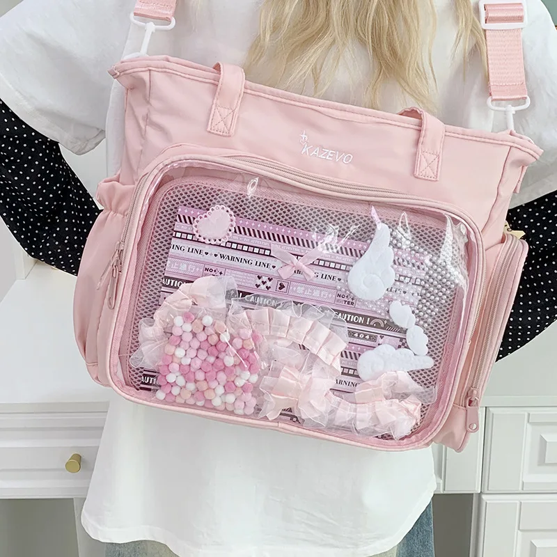 New Y2K Ulzzang Ita Bag Fashionable Cute Backpack Casual Large Capacity Tote Crossbody JK Uniform Shoulder Bag