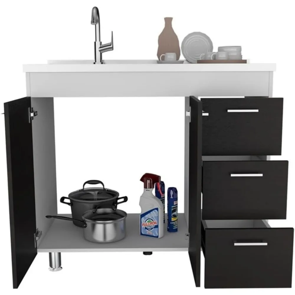 Ferretti Base Cabinet Engineered Wood Cabinets in Multi-Color