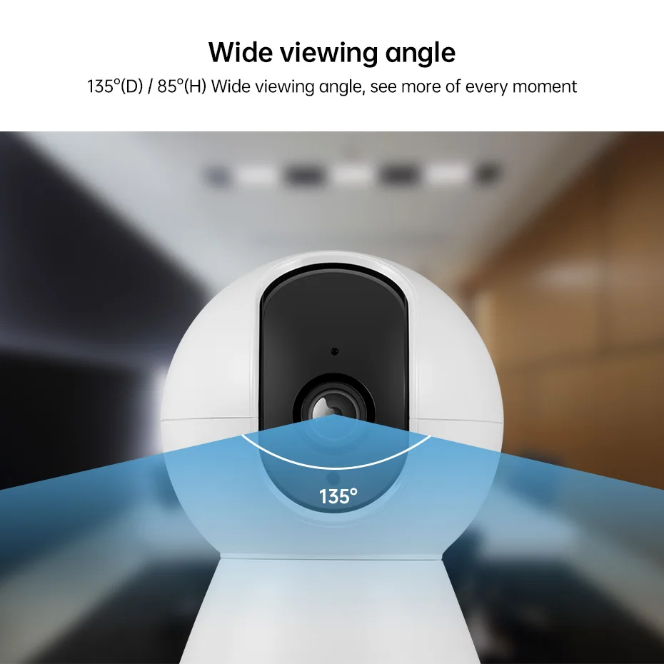 KERUI Wireless 5MP Indoor PTZ Camera Smart IP Camera Work with Tuya Video Surveillance Camera Home Security Google Assistant