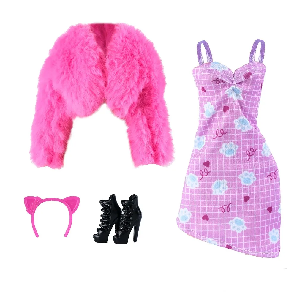 

Fashion Elegant Party Dresses Casual Wears DIY Accessories Elegant Clothes with High Heels for 1/6 BJD 30cm Dolls