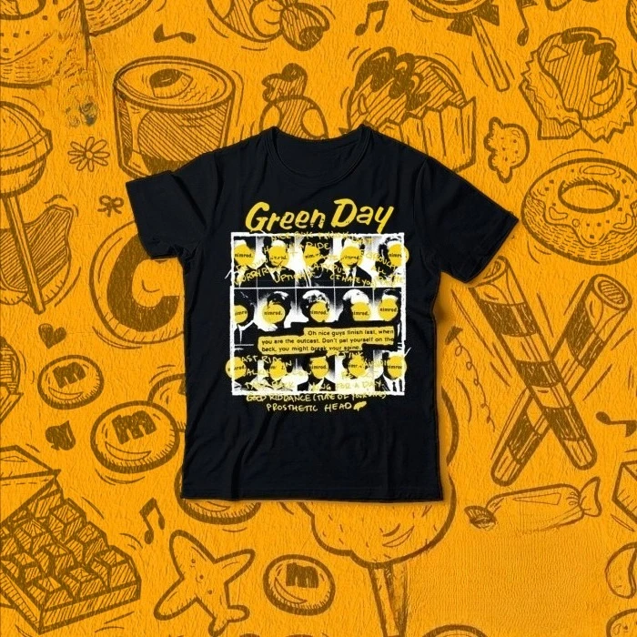 

Green Day Dynamite Theme T-shirt Band Punk Logo Print Cotton Loose Short Sleeve Men's and Women's Year-round High-end Casual Top