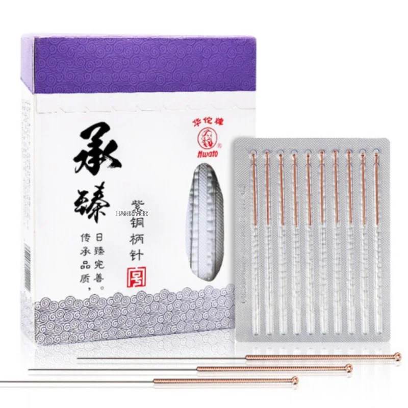 Acupuncture Needle Disposable Sterile Chinese Acupuncture Needles Therapy Face Multi Size Bearing Copper Handle