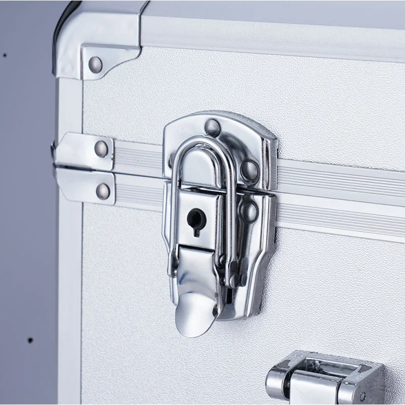 \Aluminum alloy instrument and equipment box Toolbox storage box Portable maintenance car parts box with lock storage case