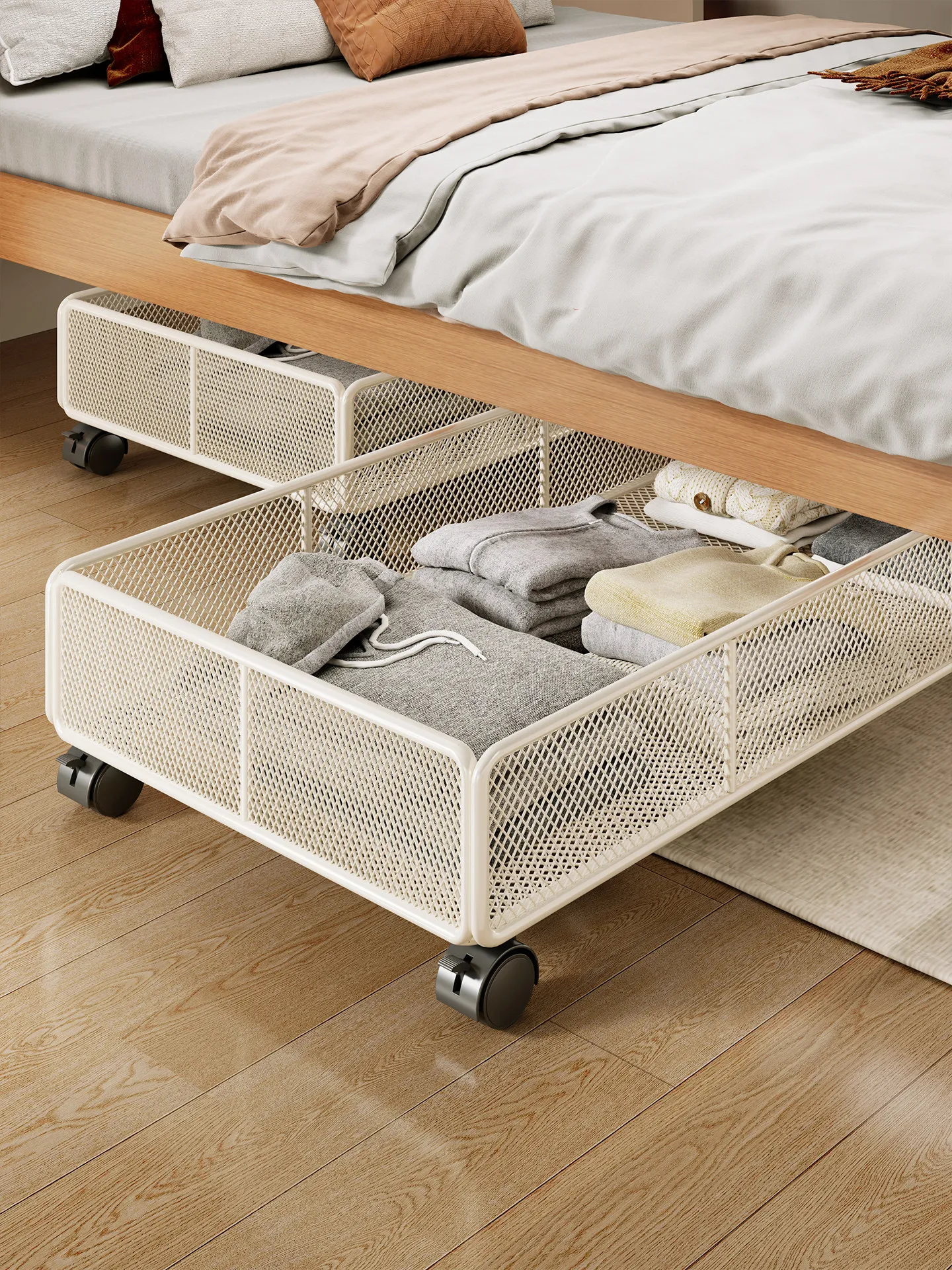 

Under the bed storage box Household bedroom Under the bed Clothes sorting storage box