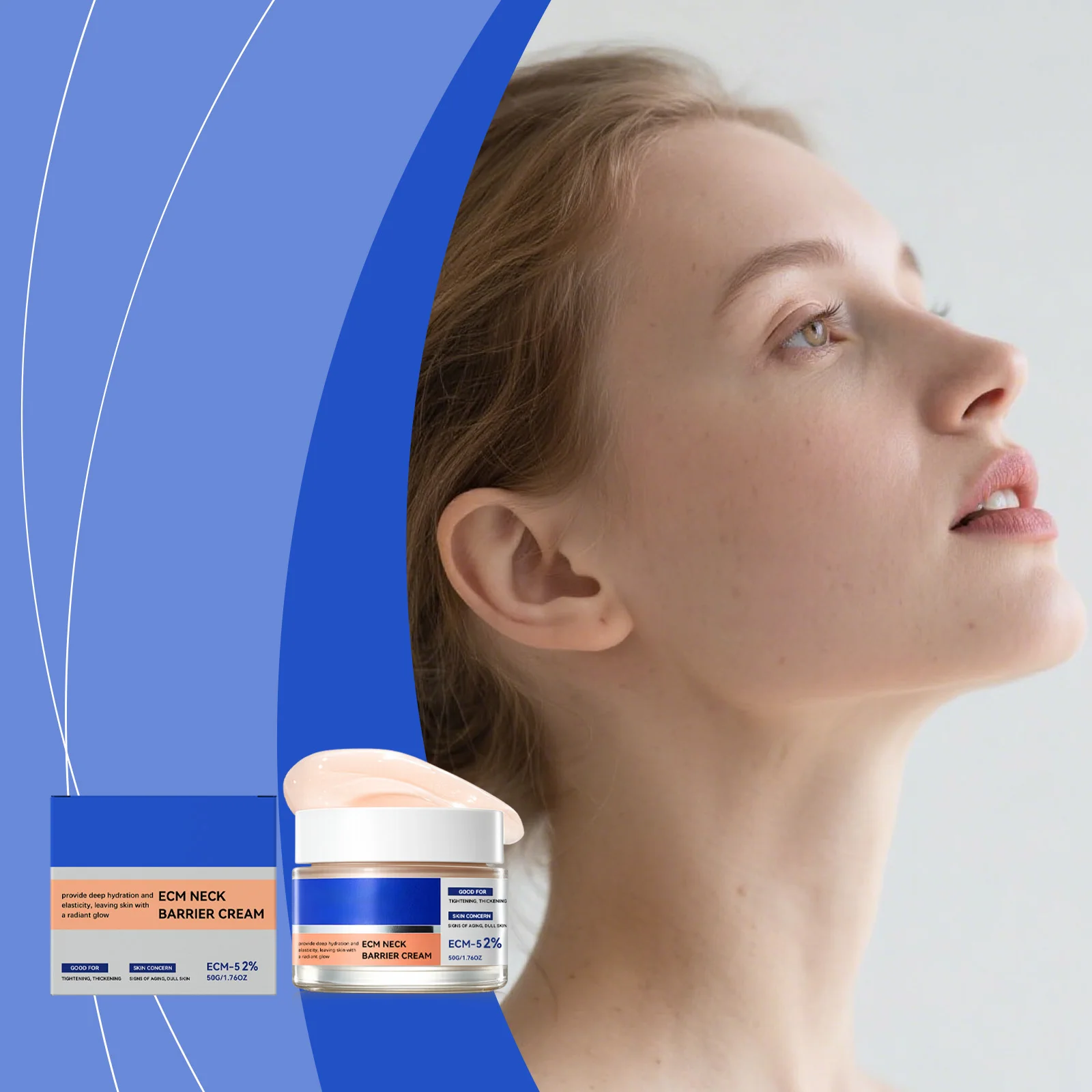 Moisturizing Neck Cream, Gently Caring for The Skin, Soft and Elastic Neck Contour, Clear and Smooth Neck Care Cream