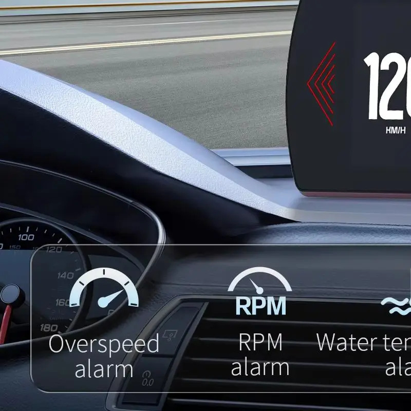 P12 Car OBD2 Head Up Display Dual System for HUD OBD Car Gauge Smart Digital Meter Speed Fuel Read Fault Code Driving Computer
