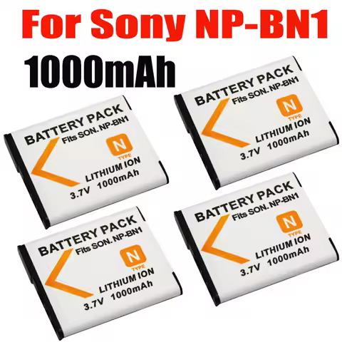 NP-BN1 NP BN1 Camera Battery For Sony DSC-WX7 DSC-W830 DSC-TF1 DSC-TX66 DSC-TX100V DSC-TX200V DSC-QX30 DSC-QX10 1000mAh