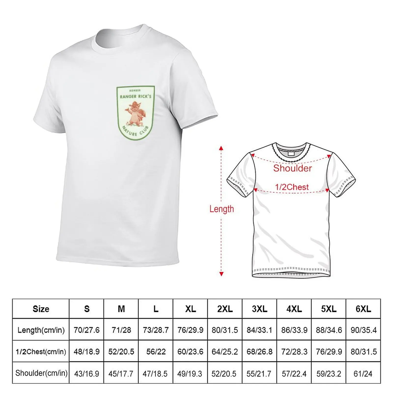 Ranger Rick Nature Club Member Badge 2 T-Shirt printed t shirts for man t shirt custom print T-Shirt