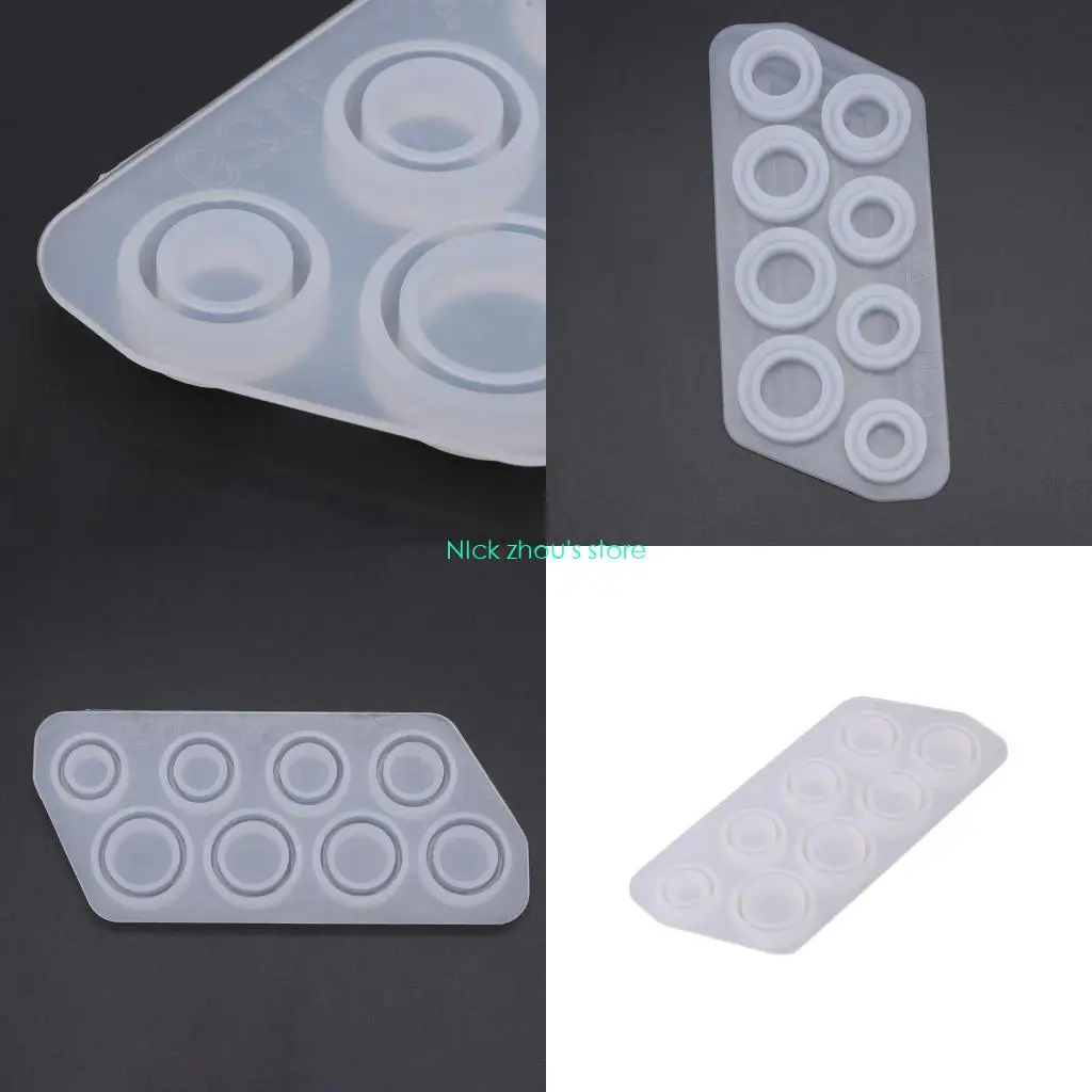 E15E لتقوم بها بنفسك صنع خاتم قالب من السيليكون قالب الايبوكسي الكريستال أداة صنع المجوهرات