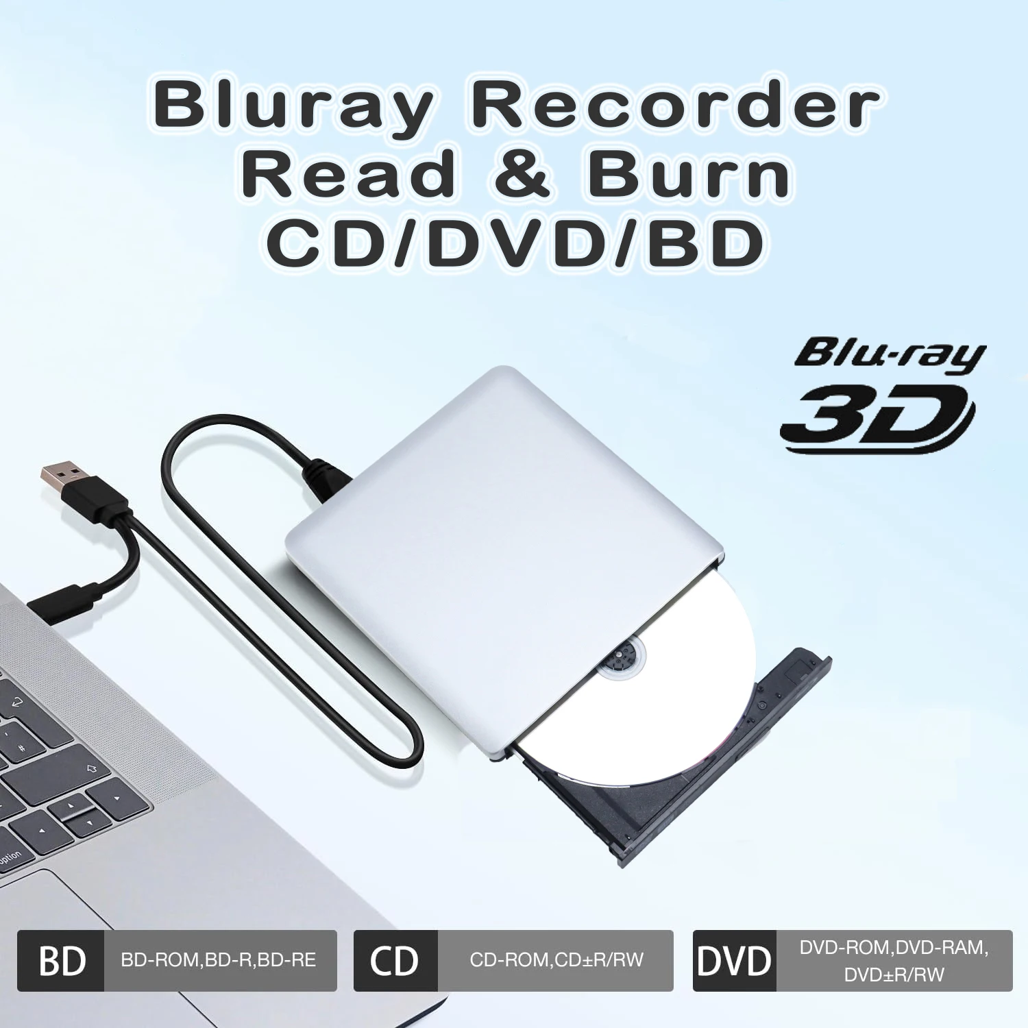 محركات أقراص Blu-ray Burner الأصلية تدعم 25G Disc BD-RE/ROM Play/Read/Writ CD/DVD/BD لأجهزة الكمبيوتر المحمول MAC Windows - مسجل بلو راي