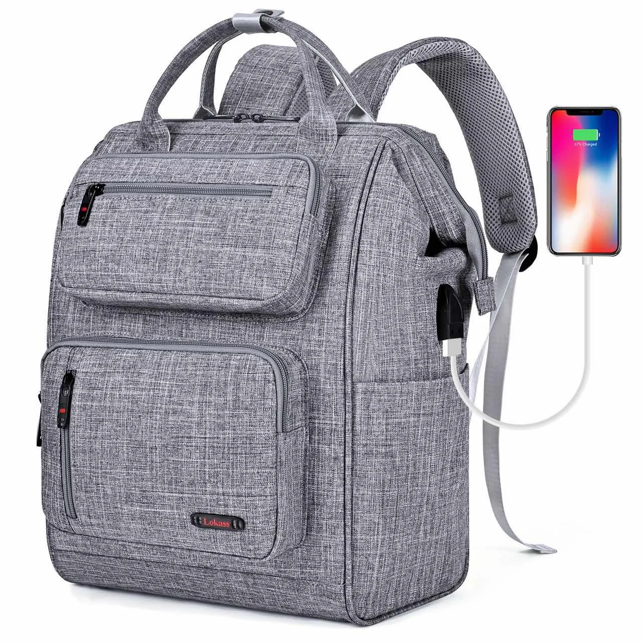 

Men's Business 15.6inch Laptop Backpack USB Charging Interface Simple Outside Bag Casual Daypacks Mochila Rucksack For Laptop