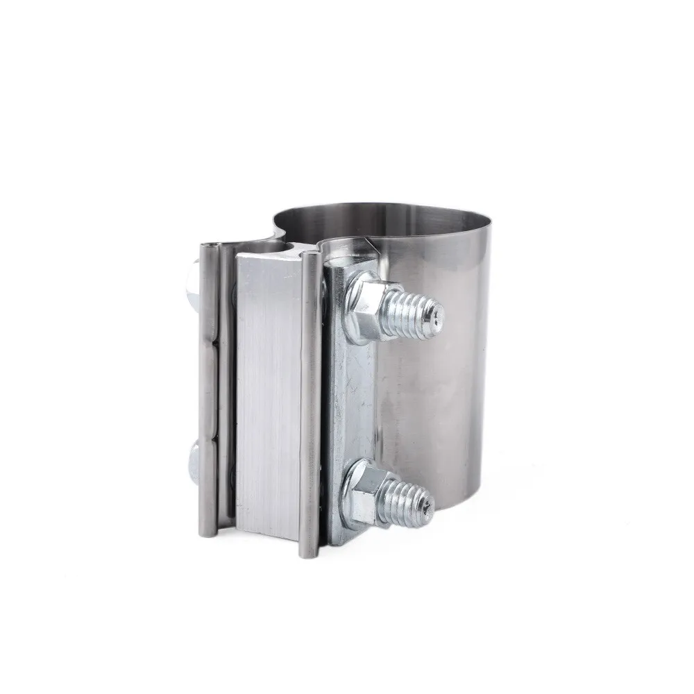 4 Inch Stainless Steel Exhaust Clamp Sleeve, Butt Joint Band For Car Exhaust Downpipe Connection