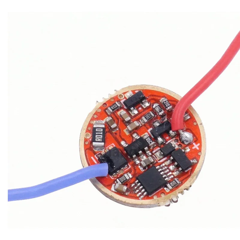 17mm LED Driver Board 3V 5A Constant Current 4 Modes + Double Click Strobe Temperature Control Reverse Protection for Flashlight