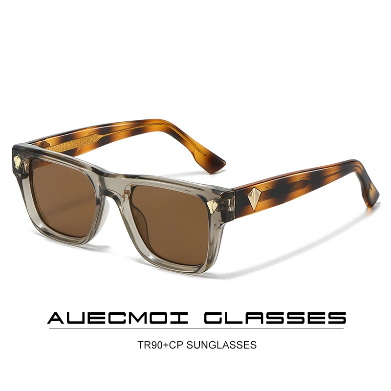 Vintage Square Sunglasses Women For Man Luxury Brand Designer Punk Popular Rivet Outdoor Driving Men's Sun Glasses UV400