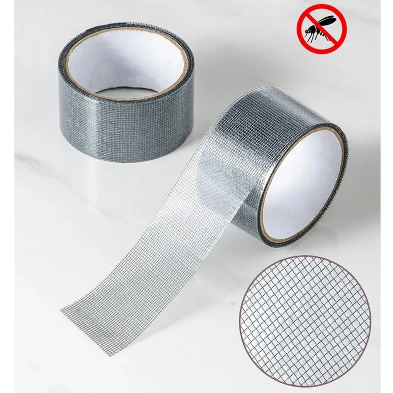 Window Screen Patch Repair Kit Door Window Fly Lanai Screen Repair Patch Tape Mesh Repair Tape Seal for Window and Screen Door