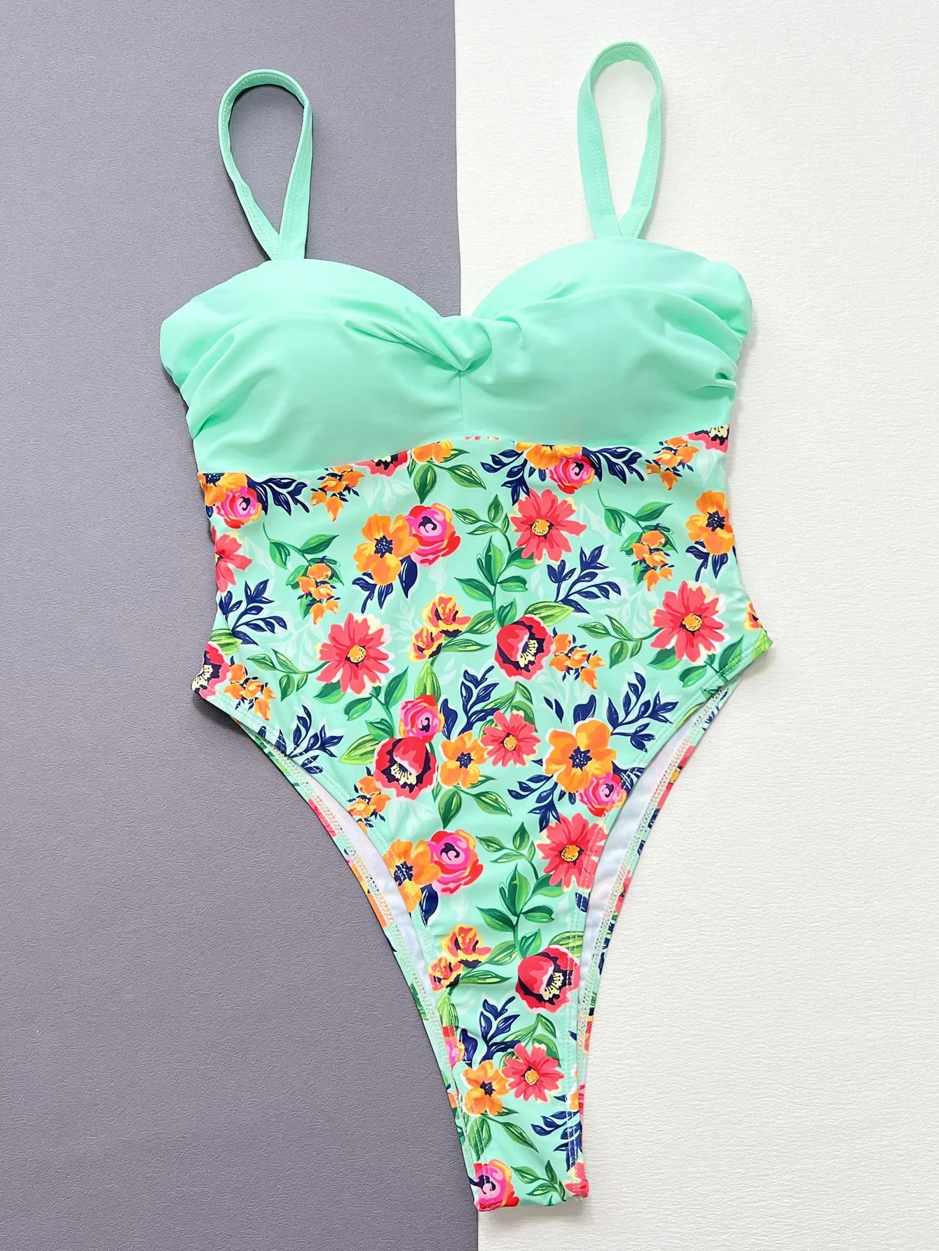 Costume da bagno bikini floreale sexy intero