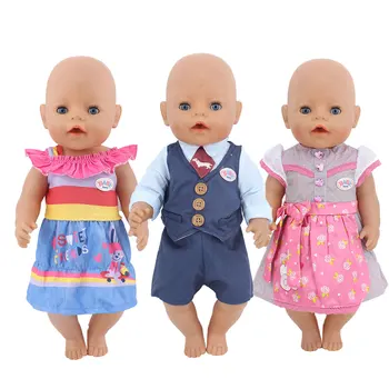 3 stks in 1, 2024 Nieuw pak Voor 17 Inch Baby Reborn Pop 43 cm Babypop Kleding, pop accessoire.
