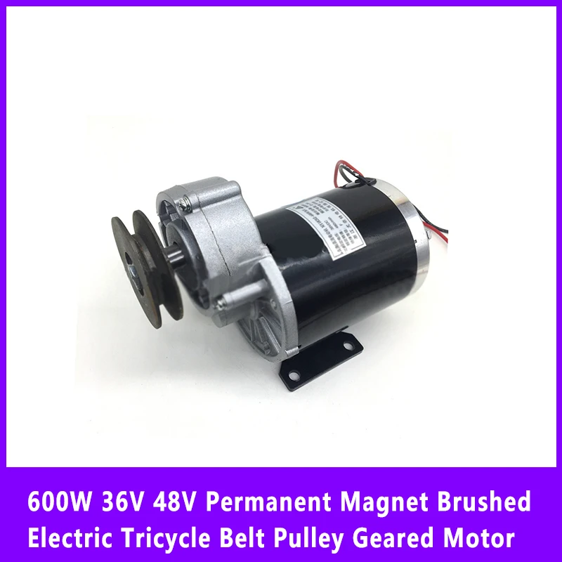 

600W 36V 48V Permanent Magnet Brushed Electric Tricycle Belt Pulley DC Geared Motor Solar Water Pump Water Pump Drive MY1020Z