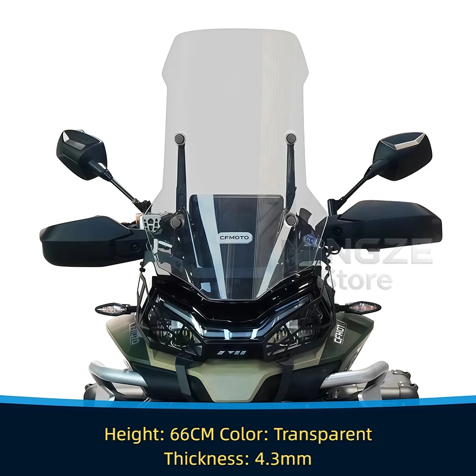 Voor CFMOTO 800 MT 51 CM-66 CM Motorfiets Hoge Kwaliteit Scherm Voorruit Windgeleiders Voorruit Transparant/Grijs CF800MT MT800
