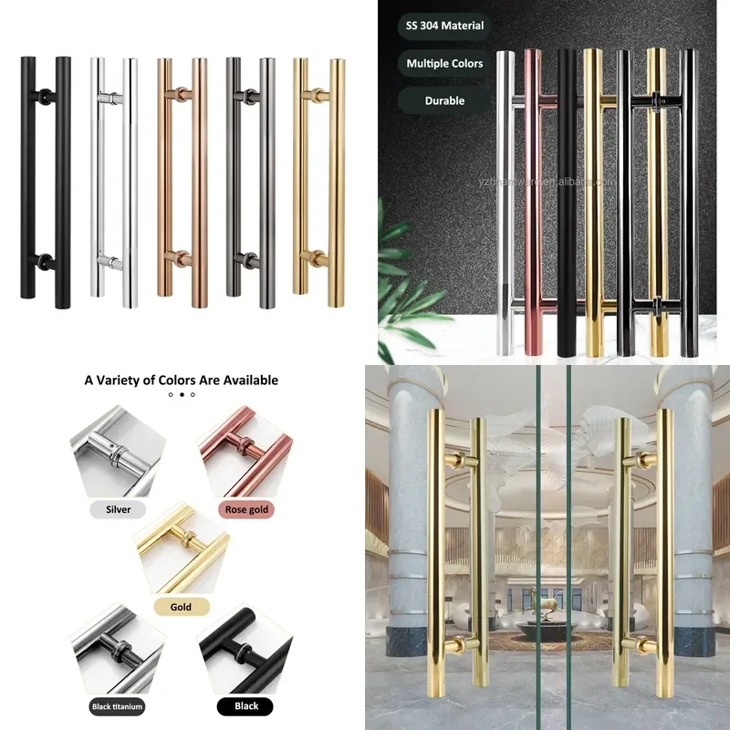 1.2m Long Handle 304 Stainless Steel Material with Different Colors for Glass Door
