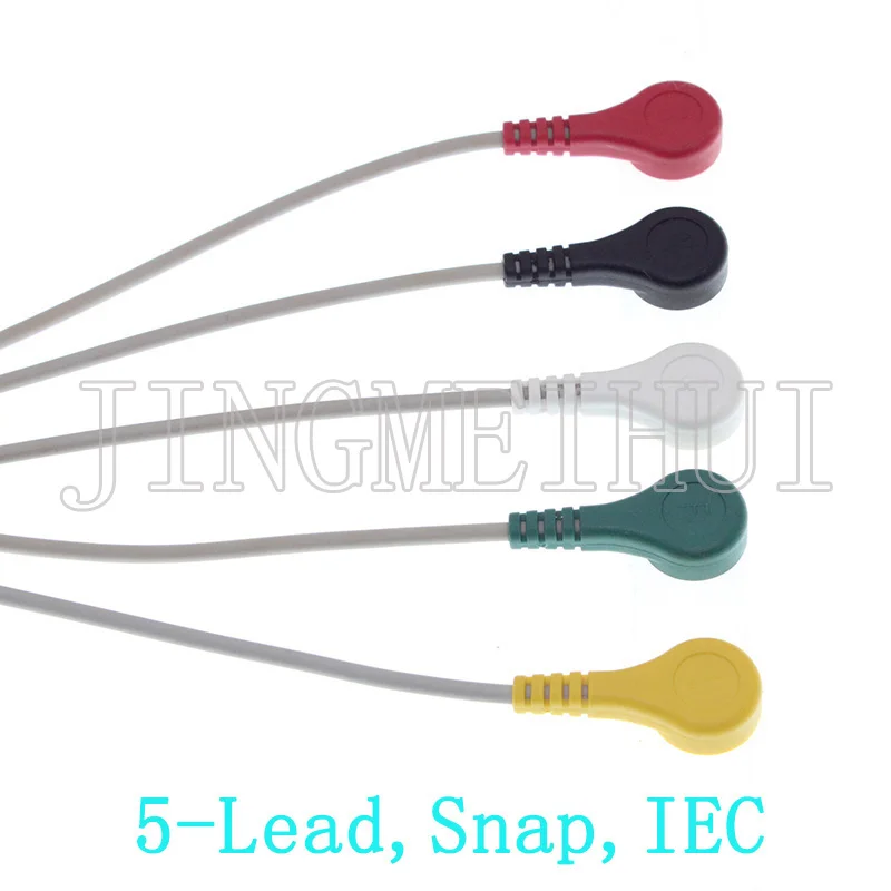 12pin ECG EKG 3/5 leads one-piece cable and electrode leadwire for MEDTRONIC Lifepak 12/20 /120 .