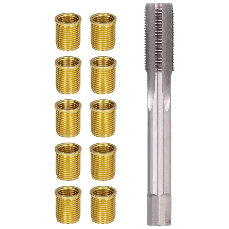 

AC88-Spark Plug Thread Repair Tools, M12x1.25 Thread Inserts + M14x1.25 Tap Metal Spark Plug Thread Hole Repair Tools