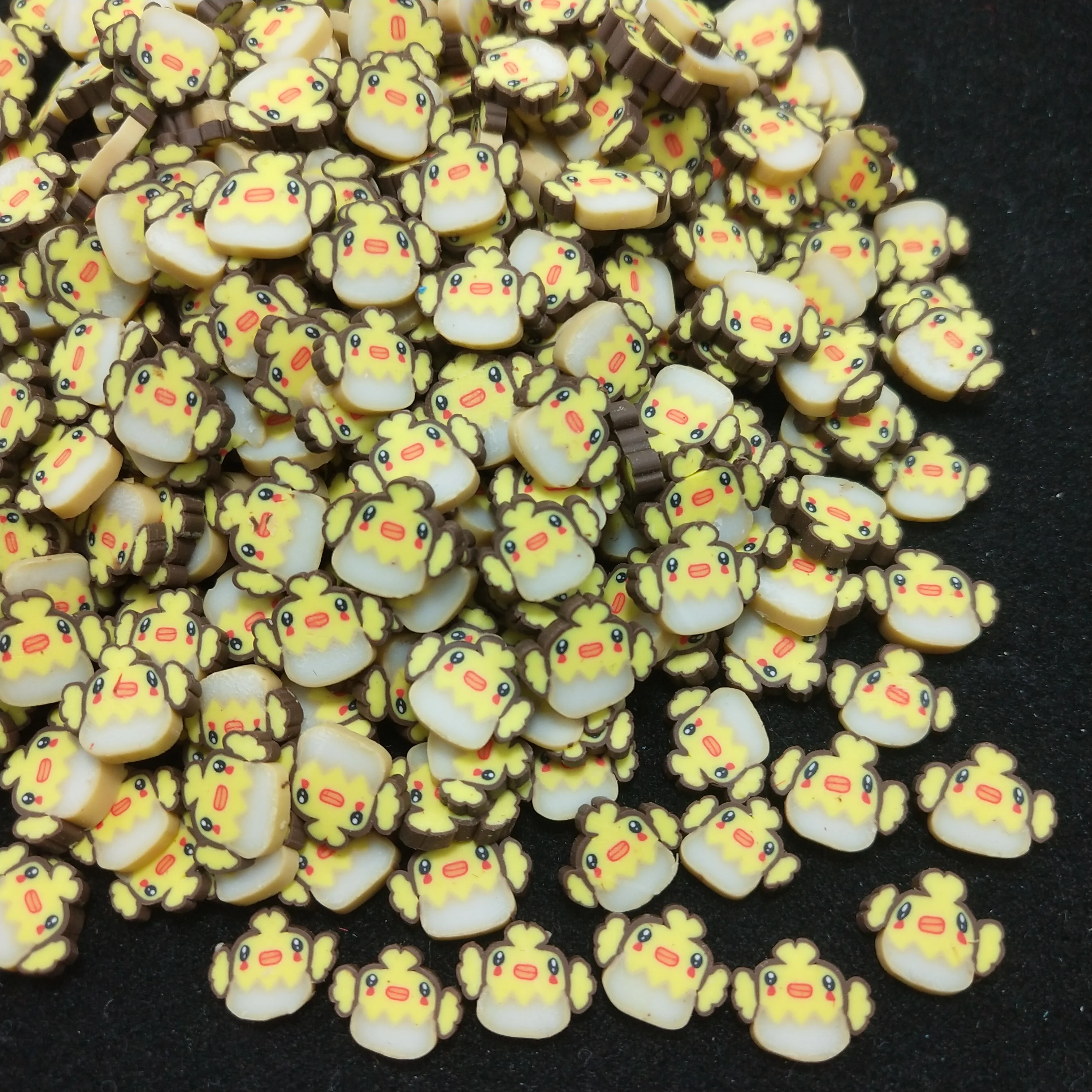 50g/Lot Bear/Monkey/Rabbit/Chicken/Lollipop/Fire Polymer Clays For DIY Crafts Plastic Klei Mud Particles Slime Filler Slices