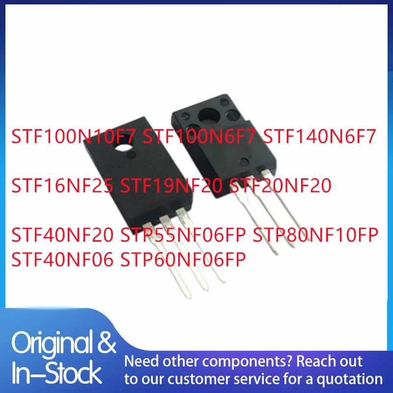 50piece STF100N10F7 STF100N6F7 STF140N6F7 STF16NF25 STF19NF20 STF20NF20 STF40NF20 STP55NF06FP STP80NF10FP STF40NF06 STP60NF06FP
