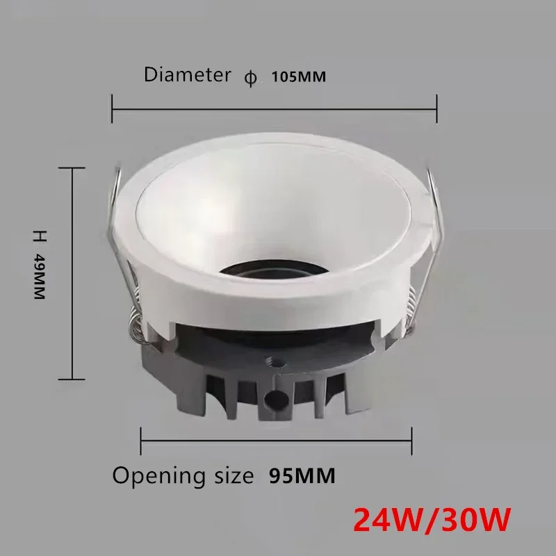 High CRI Deep Anti-glare Led Cob Downlight Narrow Embedded Ultra-thin Rose Gold Black White Dimmable Ceiling Aluminum Spotlight