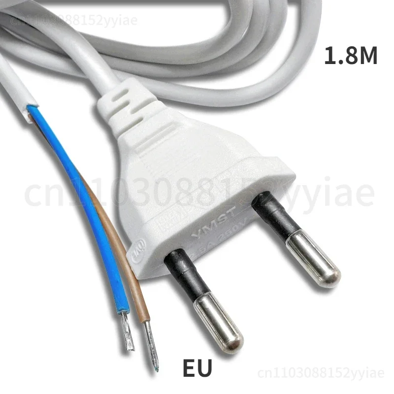 10 PCS 1.8M 220V White 2-pin Extension Cable for EU Bar Code Power Supply Line SR Power Cord for  AC Power Supply