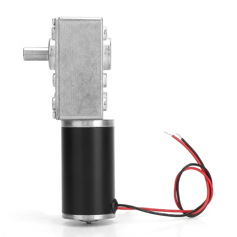 Universal 24V Worm Gear Motor 500RPM High Torque Reversible Gear Motor 8mm Shaft 500 RPM Electric Gearbox Motor Rotating Tables