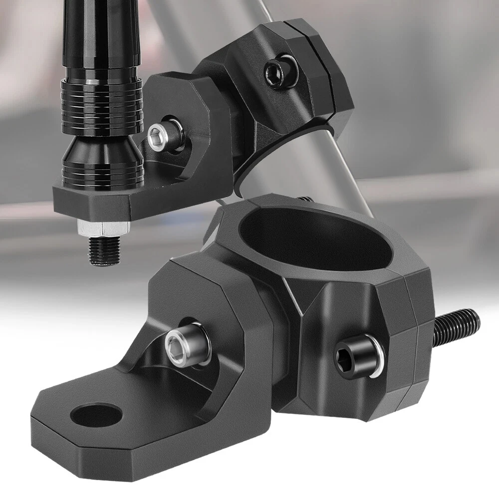 CNC Aluminium Alloy Motorcycle Headlight Clamps Brackets UTV Whip Light Flag Mount Solid Heavy Duty Roll Bar Clamp Lamp Mount