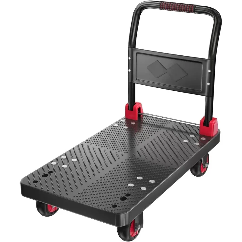 

Platform Truck Push Cart Dolly, Foldable Hand Trucks with 1000LB Weight Capacity 36x24Inch Large Size for Easy Storage