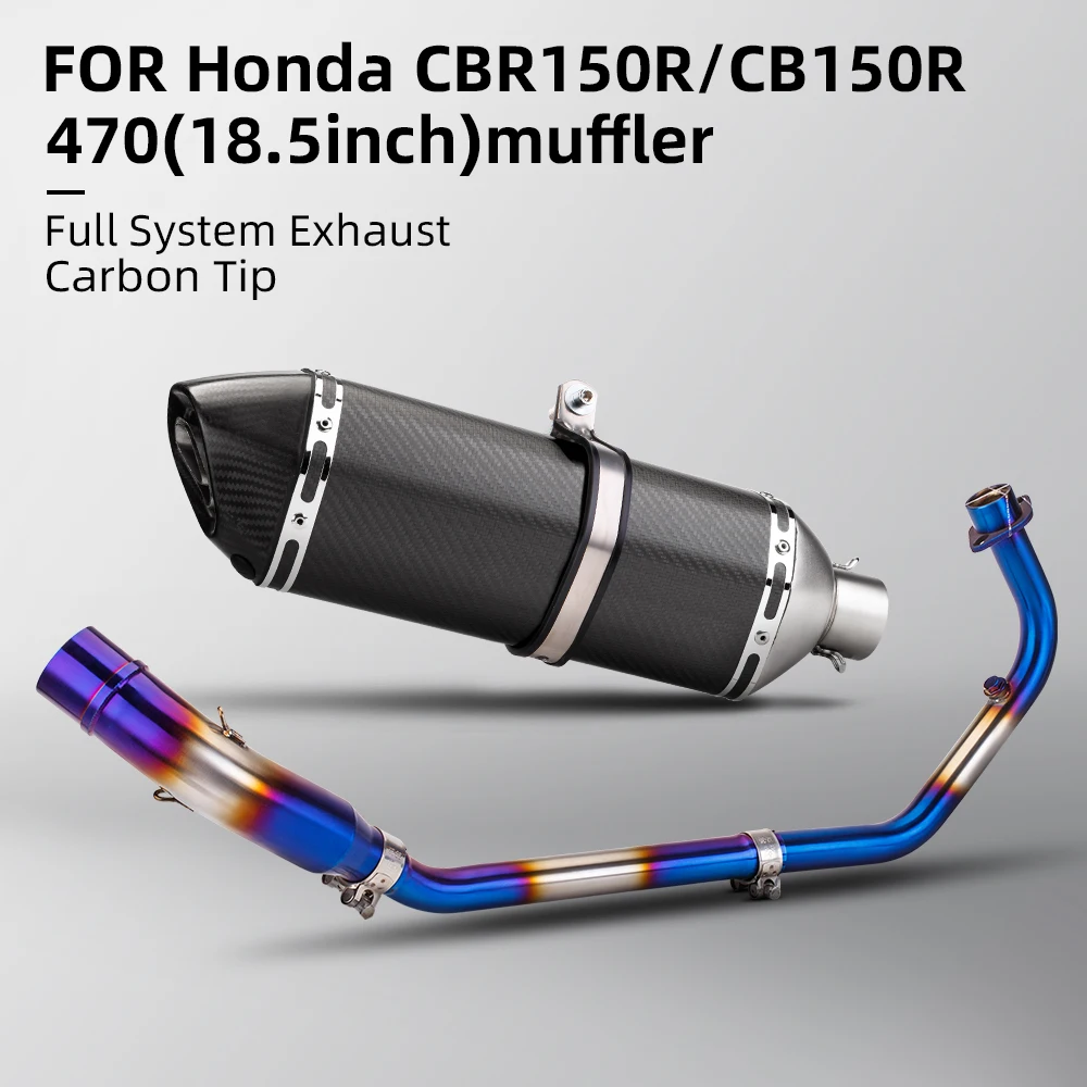

For cbr150r cbr150 Motorcycle Full Exhaust system Front Exhaust Link pipe Racing line Exhaust muffler Pipe 2015-2023
