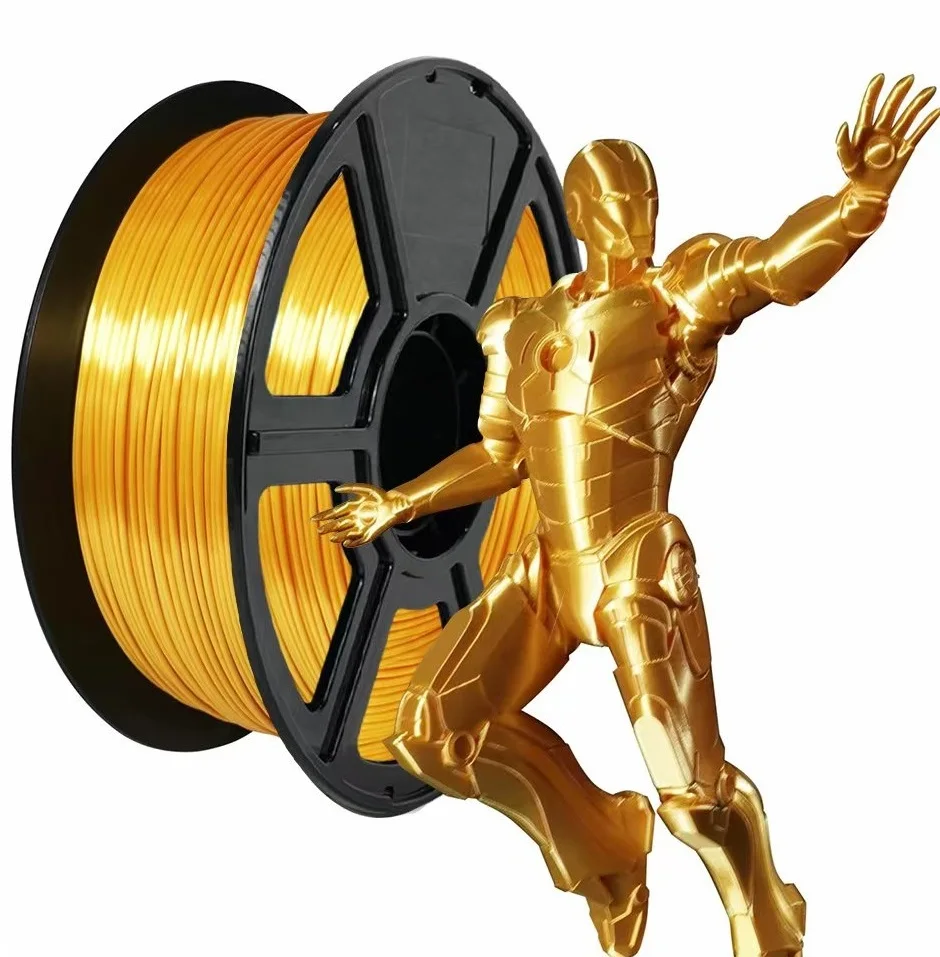 

Silk Filament PLA 1.75mm 1kg/500g/250g 3D Printer Filament For Printing toys Shiny Smooth PLA Gold Silver Red Blue High Speed